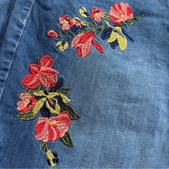 Woman Within Floral Embroidered Jeans - Picture 2 of 6